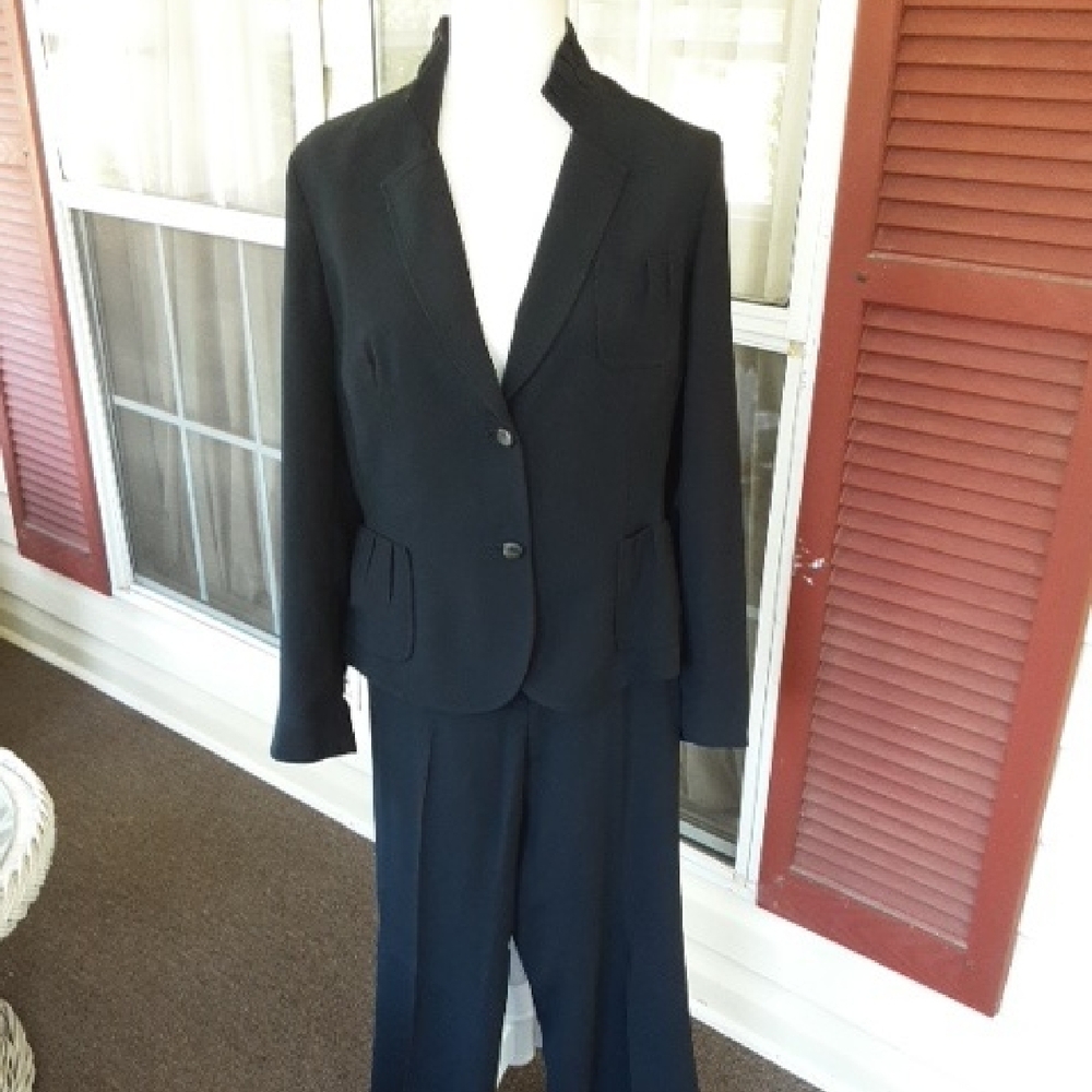 ETCETERA Classic Black Dark Navy Blue Blazer and Pants Set